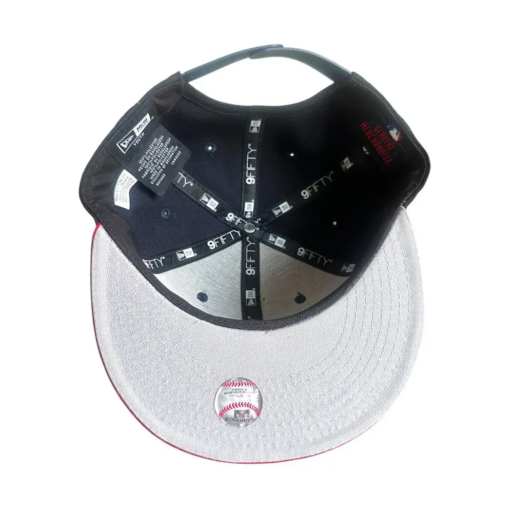 New Era 9Fifty Cleveland Indians Guardians Youth Snapback Hat Navy Red MLB